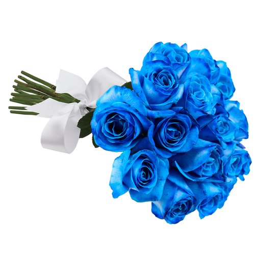 Buquê de 18 Rosas Azuis