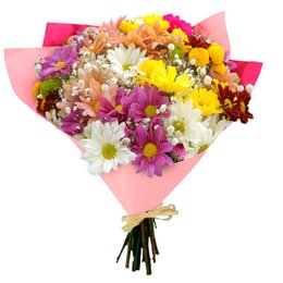 Imagem de Buquê de Margaridinhas Coloridas