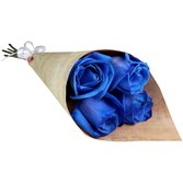 Buquê de 4 Rosas Azuis