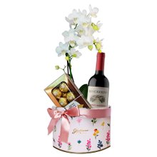 Sofisticada Mini Orquídea Branca e Vinho Sofisticada Mini Orquídea Branca e Vinho