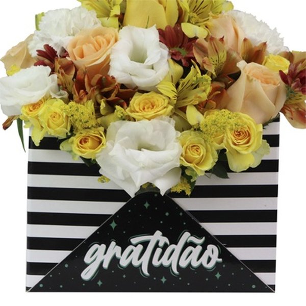 Flores no Envelope Gratidão