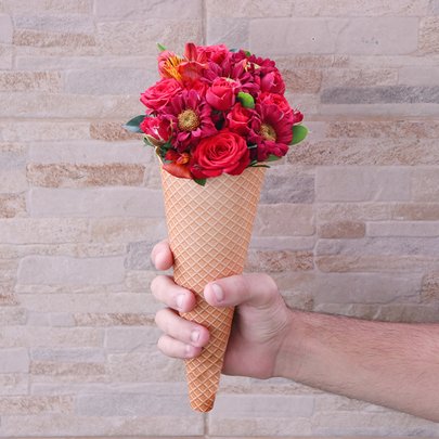 Mix Sorvete de Flores Vermelhas