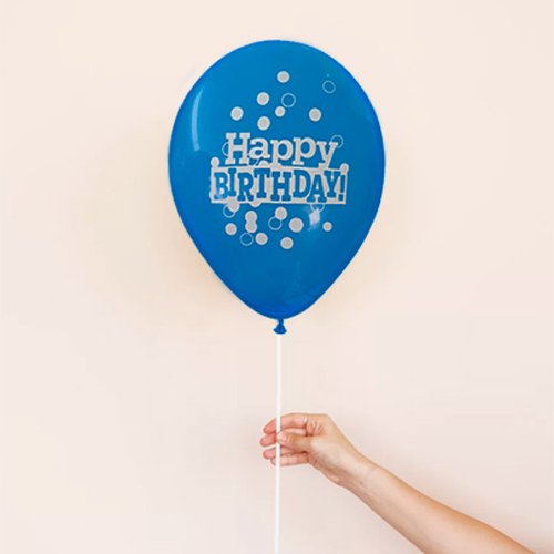 Balão Látex happy birthday Azul