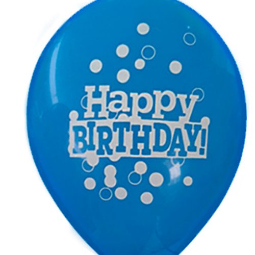 Balão Látex happy birthday Azul