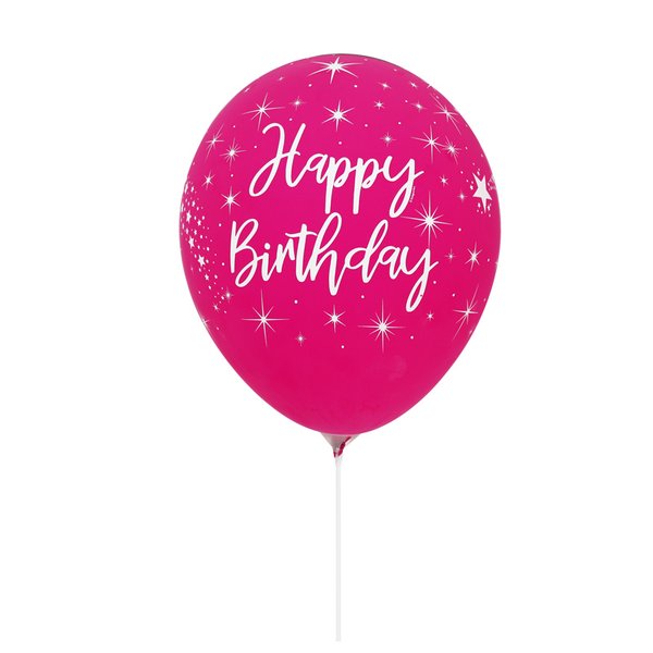 Balão Latex Happy Birthday Marsala