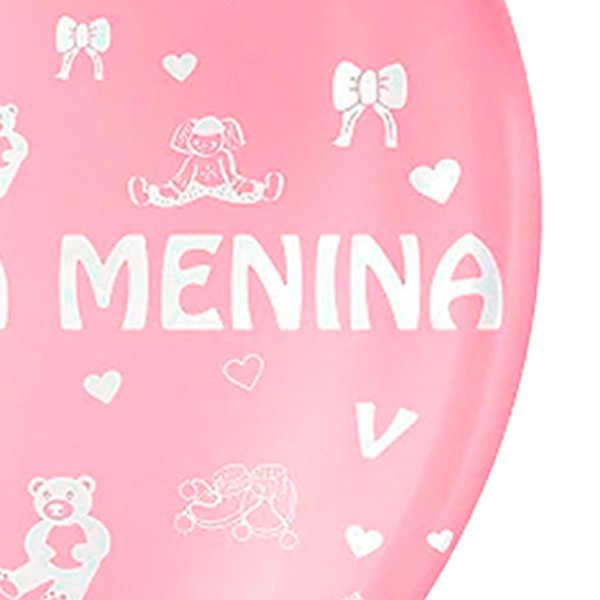 Balão Látex Rosa É Uma Menina