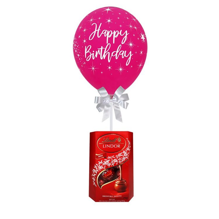 Balão Happy Birthday Marsala e Chocolate Lindt