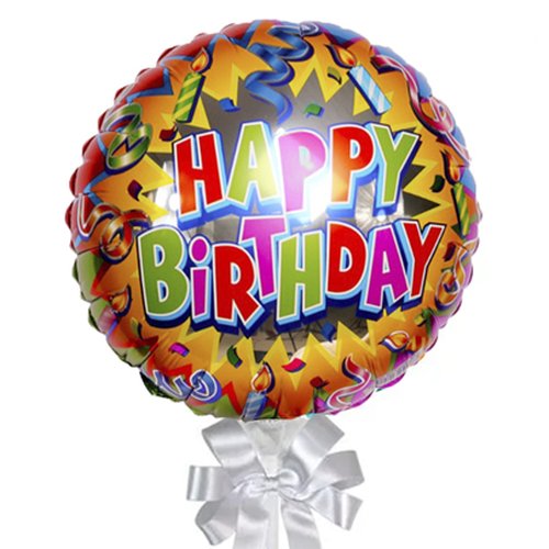 Balão Happy Birthday Colorido e Chocolate Lindt