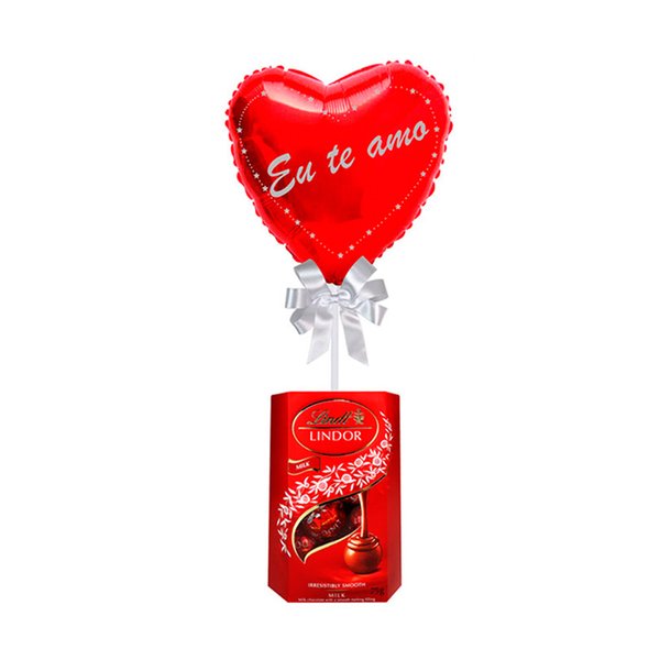 Balão Eu Te Amo e Chocolate Lindt