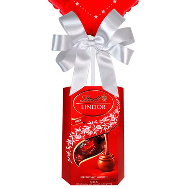 Balão Eu Te Amo e Chocolate Lindt
