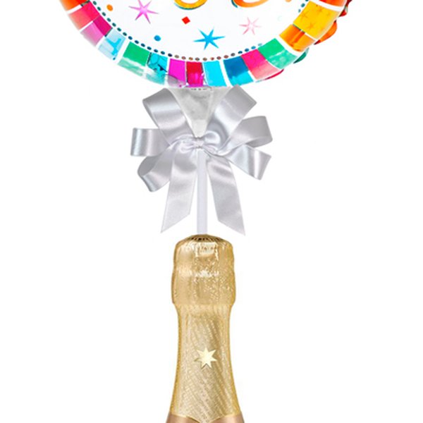 Balão Happy Birthday Colorido e Chandon Baby