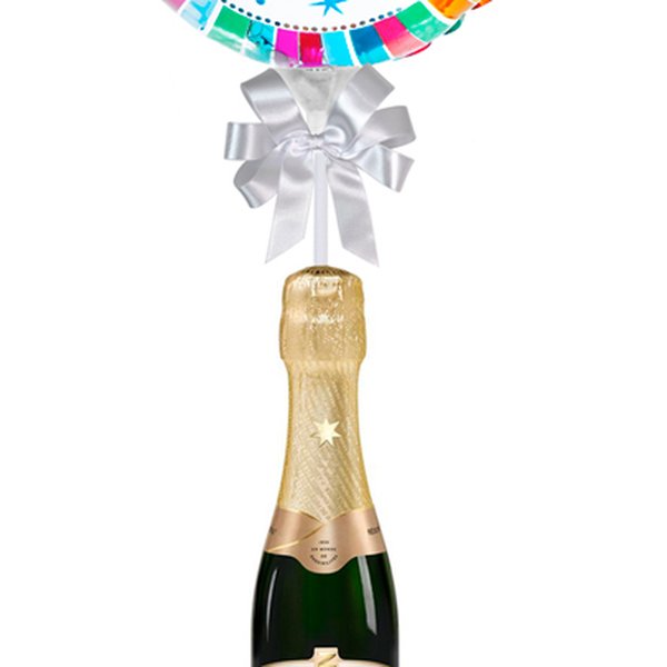 Balão Happy Birthday Colorido e Chandon Baby