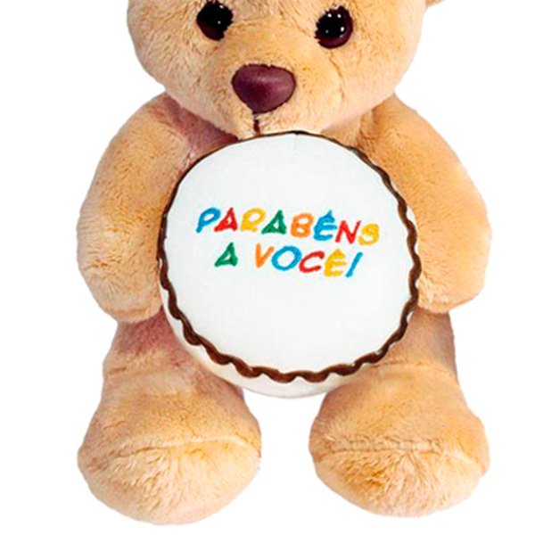 Balão Happy Birthday e Urso Bolo