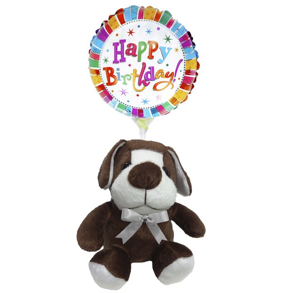 Balão Happy Birthday e Cachorro Bob
