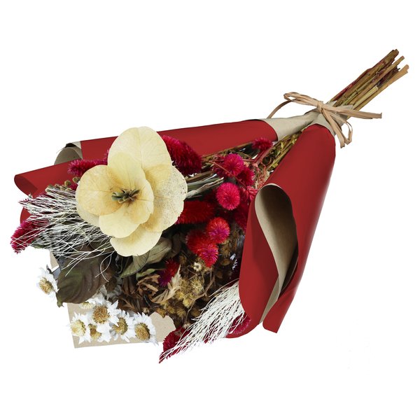 Buquê Poesia de Flores Secas Vermelhas