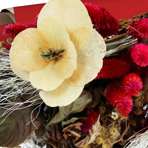 Buquê Poesia de Flores Secas Vermelhas