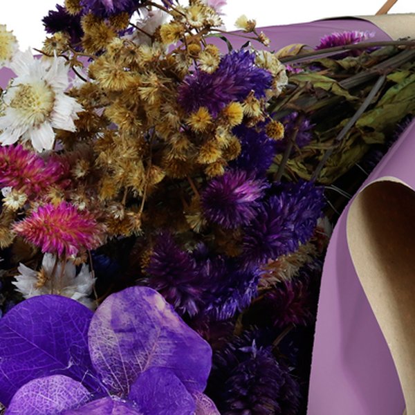 Buquê Poesia de Flores Secas Roxas