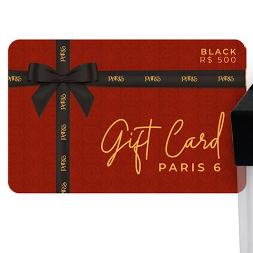 Gift Card Black Paris 6 e Teddy Flowers Red