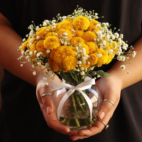Brisa de Pinóquios Amarelos e Gypsophila