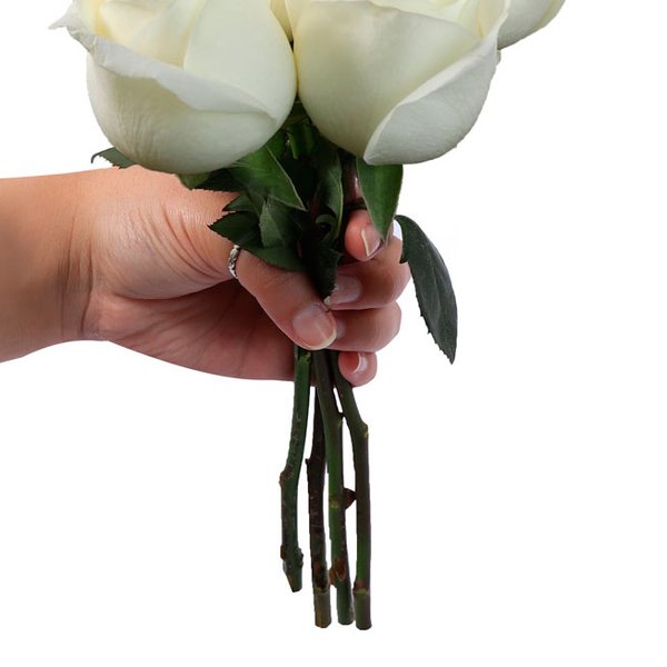 Ramalhete de 4 Rosas Brancas
