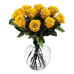 Imagem de Arranjo de Rosas Encantadas Amarelas