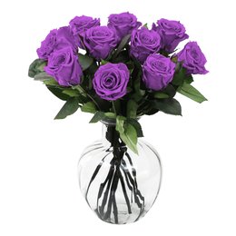 Imagem de Arranjo de Rosas Encantadas Roxas