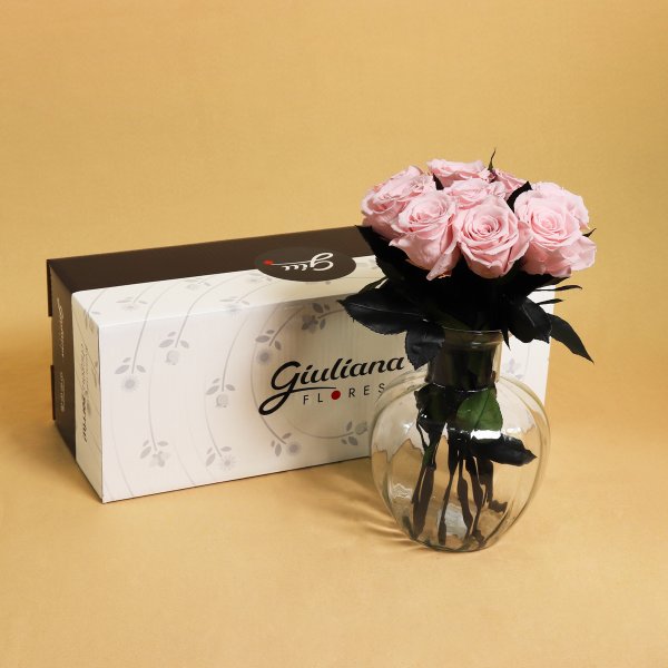 Arranjo de Rosas Encantadas Cor de Rosa