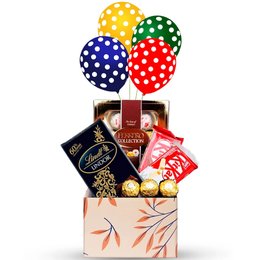 Imagem de Cesta de Chocolates e com Balões