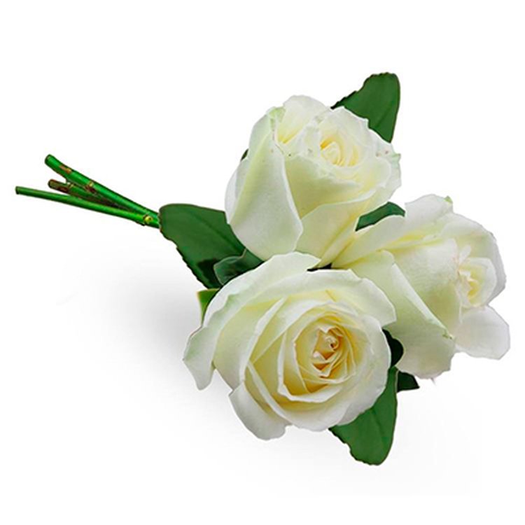 Especial Buquê de 3 Rosas Brancas - Rappi