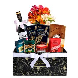 Imagem de Linda Caixa Gourmet com Vinho Tinto