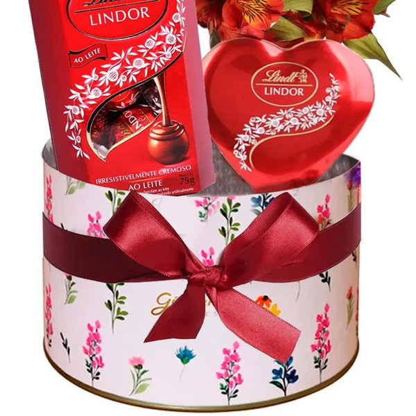 Delicado Box com Astromélias e Chocolate