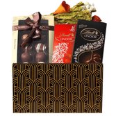 Box de Flores Secas com Chocolates em Barra e Bombom