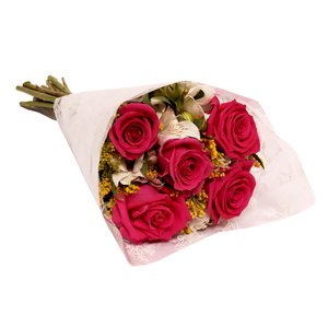 Imagem de Buquê Encanto com 5 Rosas Pink