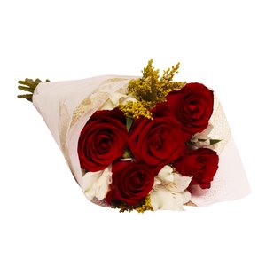 Imagem de Buquê Encanto com 5 Rosas Vermelhas