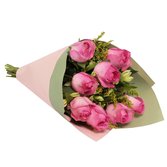 Buquê Maravilha com 8 Rosas Pink