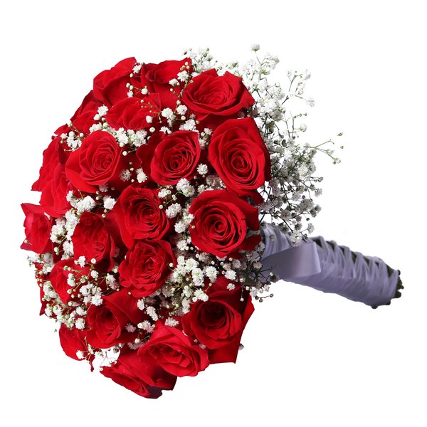 Buquê de Noiva com Rosas Vermelhas Colombianas