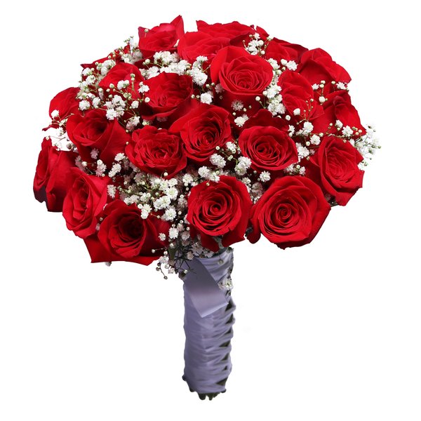 Buquê de Noiva com Rosas Vermelhas Colombianas