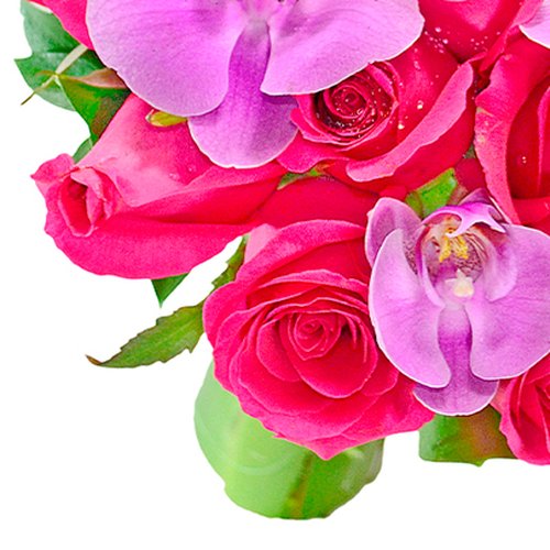 Buquê de Noiva com Rosas e Orquídeas Pink | Giuliana Flores