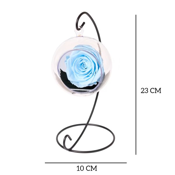 Pêndulo de Rosa Encantada Azul Claro