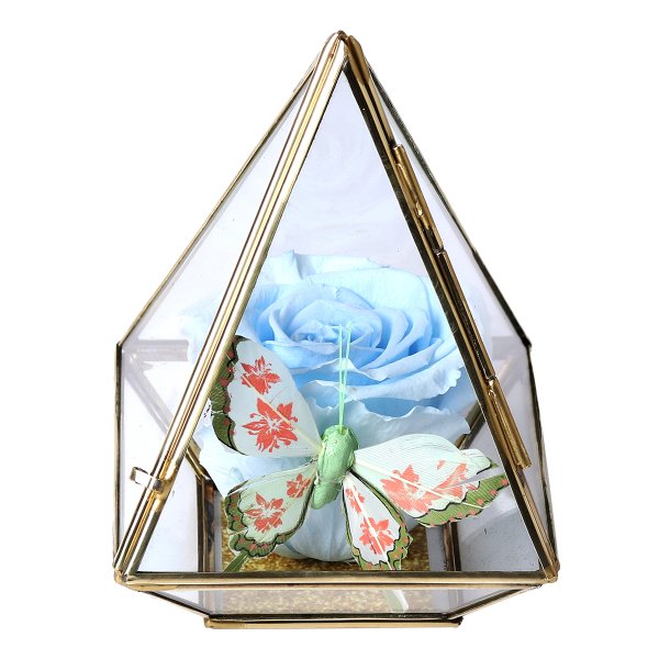 Pirâmide da Rosa Encantada Azul Clara