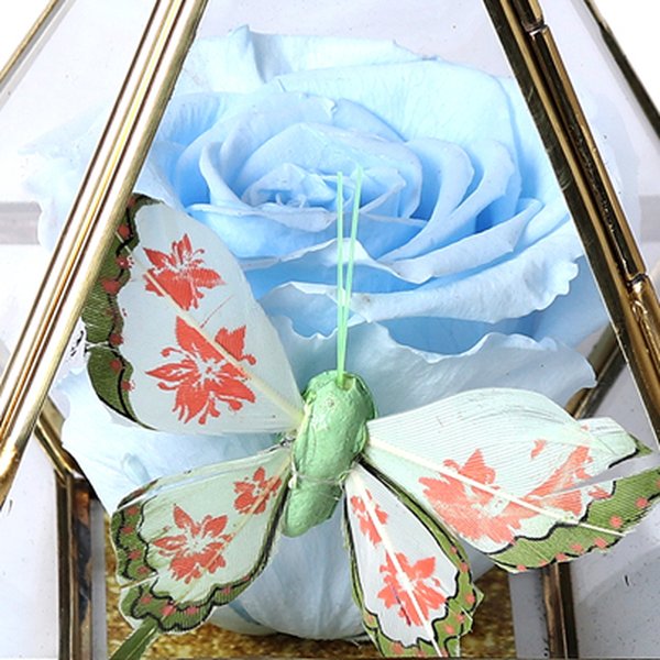Pirâmide da Rosa Encantada Azul Clara