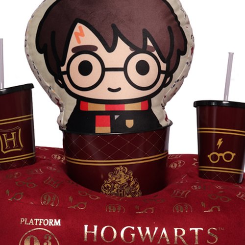 Kit Almofada Pipoca e Formato Harry Potter - Zona Criativa
