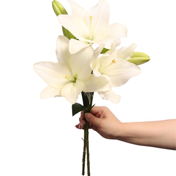 Lírio Branco Personalize - Galho com 3 Flores