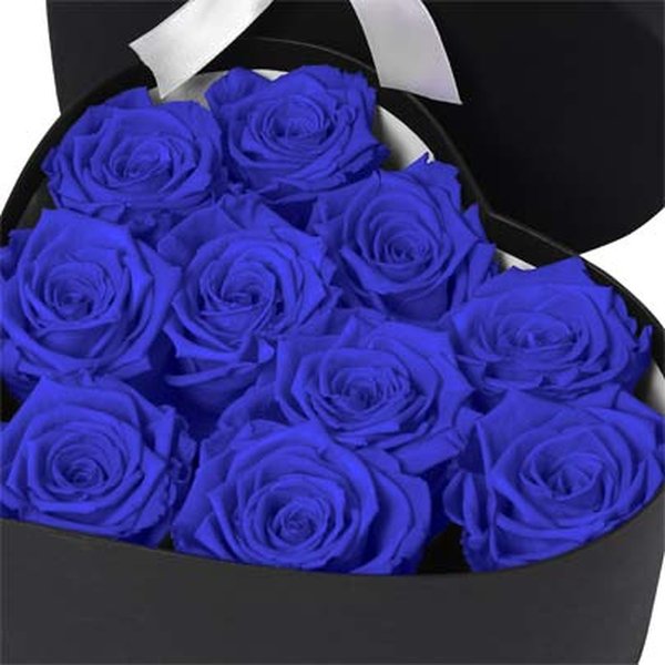Coração de Rosas Encantadas Azul