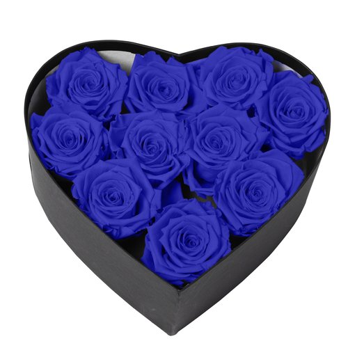 Coração de Rosas Encantadas Azul
