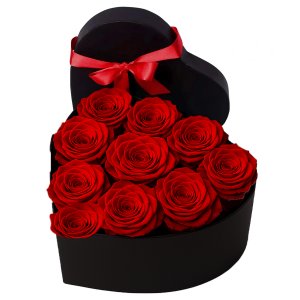 Imagem de Coração de Rosas Encantadas Vermelha