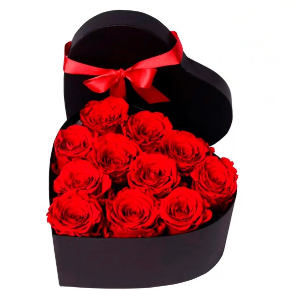 Coração de Rosas Encantadas Vermelha