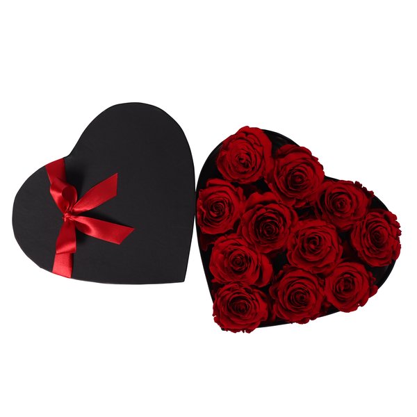 Coração de Rosas Encantadas Vermelha