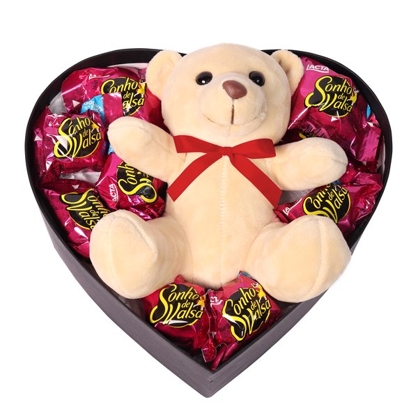 Coração de Bombom Urso de Valsa