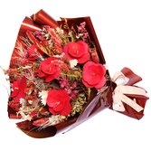 Mega Buquê de Flores Secas Vermelhas